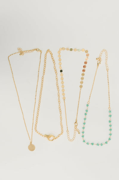 If I Only Could Layered Boho Necklace Set - Ruby Rebellion