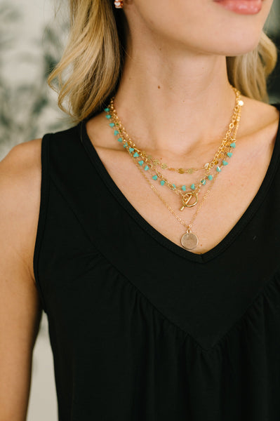 If I Only Could Layered Boho Necklace Set - Ruby Rebellion