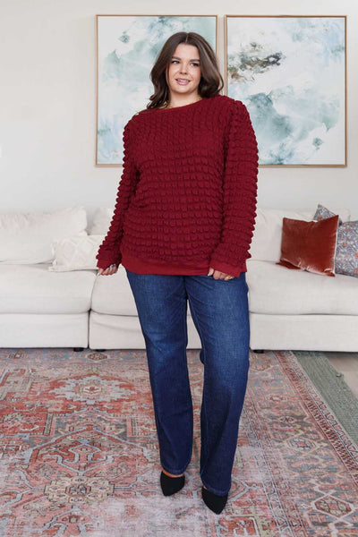 In Denial Bubble Pullover - Ruby Rebellion