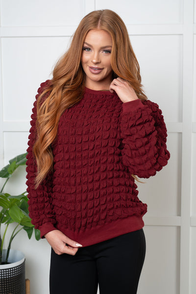 In Denial Bubble Pullover - Ruby Rebellion