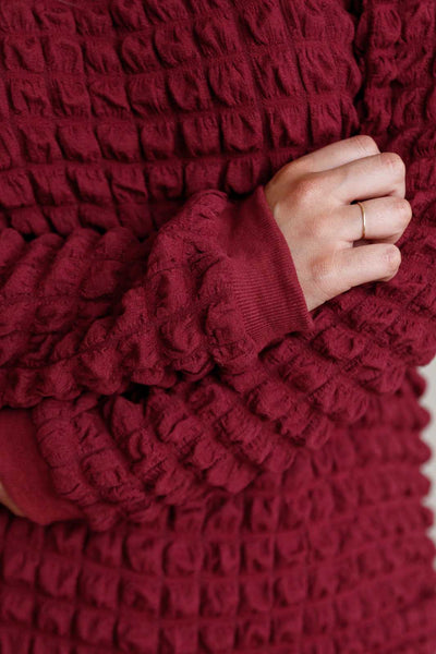In Denial Bubble Pullover - Ruby Rebellion