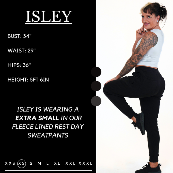 Rest Day Sweatpants | Fleece Lined | Black - Ruby Rebellion