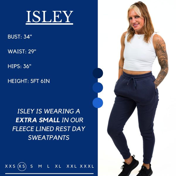 Rest Day Sweatpants | Fleece Lined | Navy - Ruby Rebellion