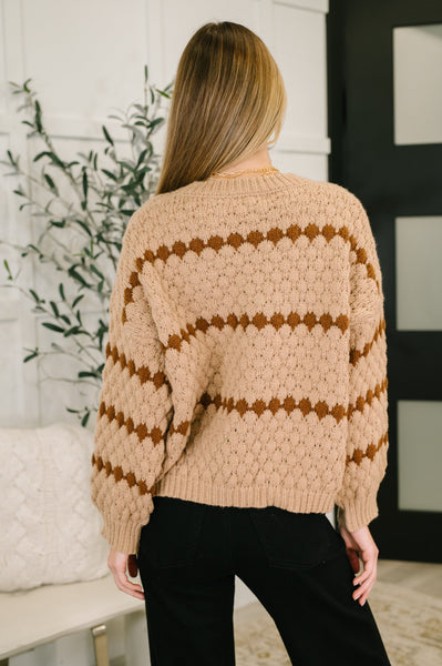 Ivy Lane Textured Sweater in Taupe - Ruby Rebellion