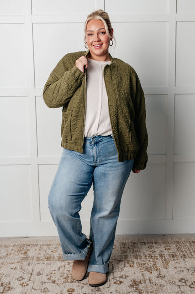 Jungle Explorer Quilted Zip Up Jacket - Ruby Rebellion