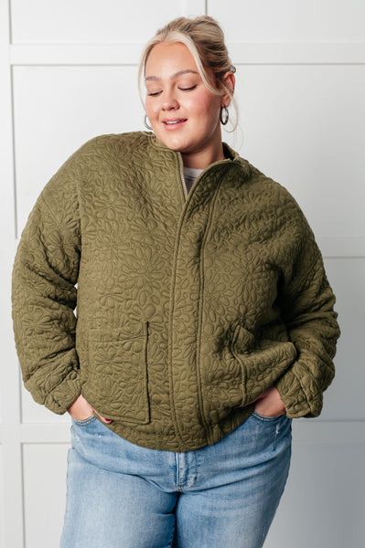 Jungle Explorer Quilted Zip Up Jacket - Ruby Rebellion