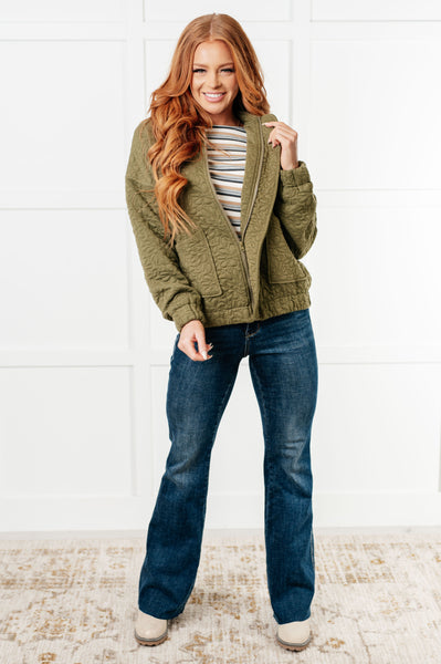 Jungle Explorer Quilted Zip Up Jacket - Ruby Rebellion