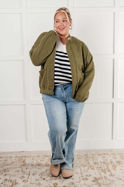Jungle Explorer Quilted Zip Up Jacket - Ruby Rebellion