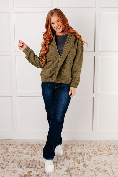 Jungle Explorer Quilted Zip Up Jacket - Ruby Rebellion