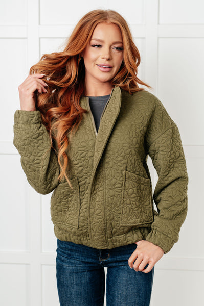 Jungle Explorer Quilted Zip Up Jacket - Ruby Rebellion
