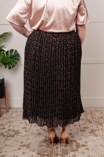 Just What You Wanted Floral Print Pleated Skirt - Ruby Rebellion