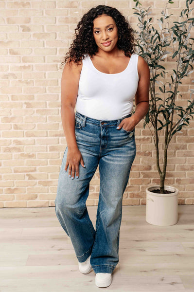 Katrina High Waist Distressed Denim Trousers - Ruby Rebellion
