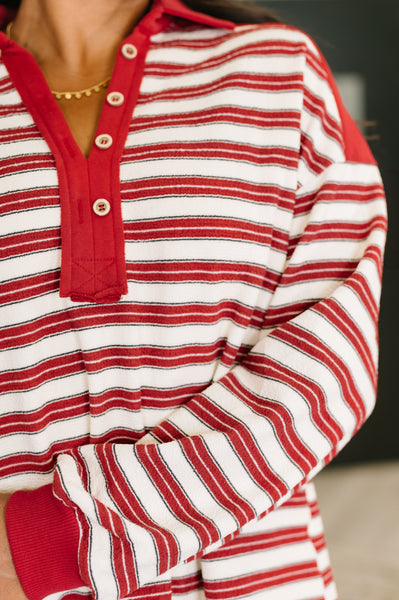Least of Our Worries Long Sleeve Henley - Ruby Rebellion