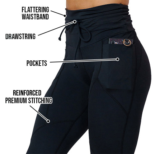Legacy Leggings | Black - Ruby Rebellion