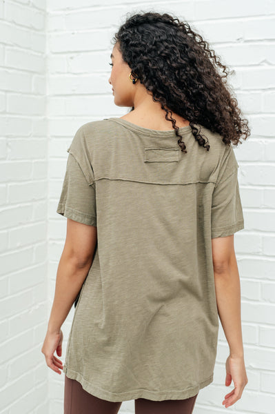 Let Me Live Relaxed Tee in Army - Ruby Rebellion