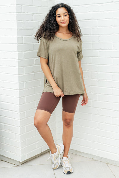 Let Me Live Relaxed Tee in Army - Ruby Rebellion