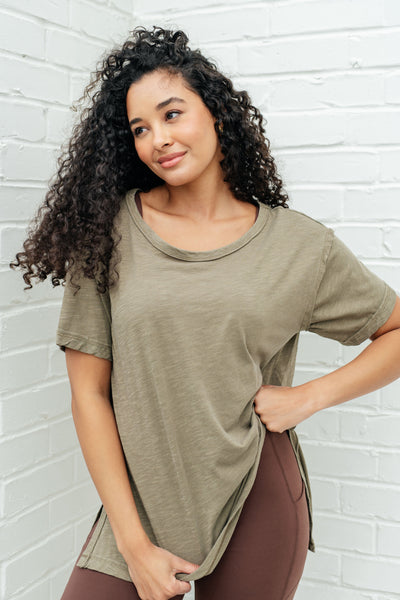 Let Me Live Relaxed Tee in Army - Ruby Rebellion