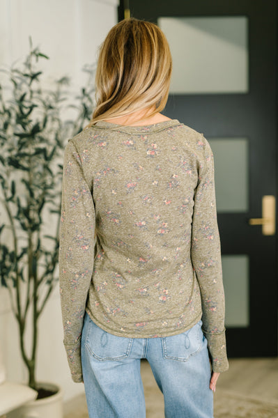 Literally Obsessed with Me Long Sleeve Top in Olive - Ruby Rebellion