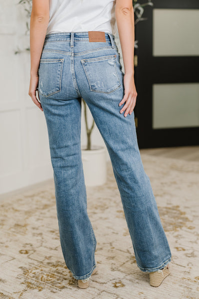 Lorena Mid Rise Vintage Wash Bootcut Jeans - Ruby Rebellion