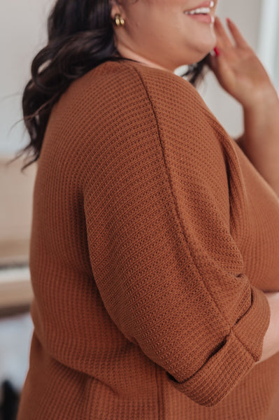 Lotta Love Knitted Sweater Top in Rust - Ruby Rebellion