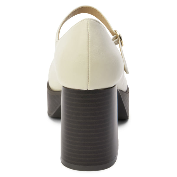 Matilda Platform Heel in Bone - Ruby Rebellion