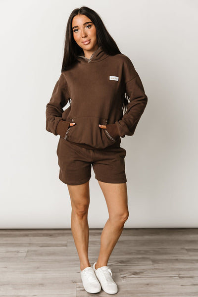 Comfort Zone Shorts - Sweetly Stitched Coffee