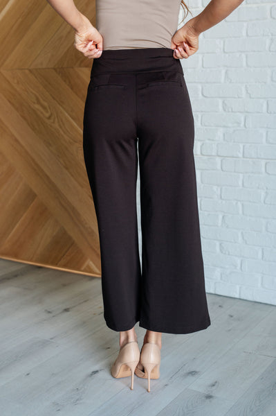 Magic Wide Leg Crop Pants in Chocolate - Ruby Rebellion