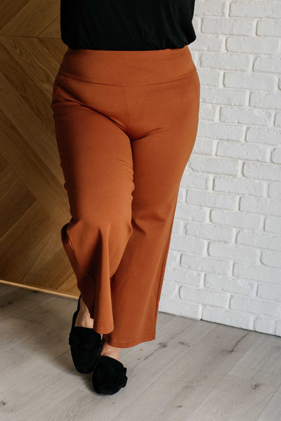 Magic Wide Leg Crop Pants in Rust - Ruby Rebellion