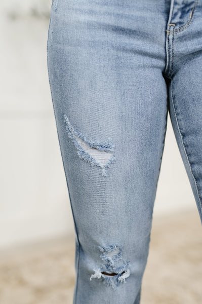 Marlena High Rise Shield Pocket Flare Jeans - Ruby Rebellion