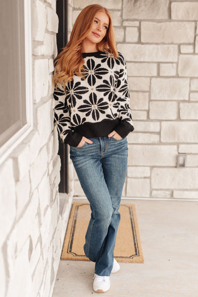 Mid Mod Floral Sweater