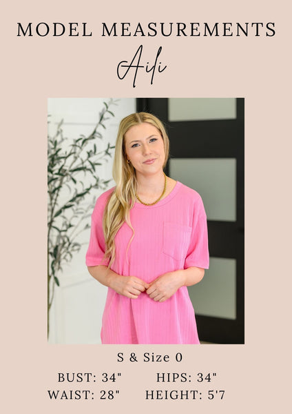Take It Easy Slouchy Tee in Hot Pink - Ruby Rebellion