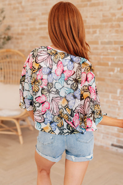My Darling Valentina Front Tie Blouse - Ruby Rebellion