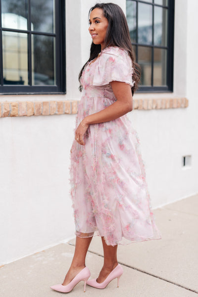 My Little Songbird Fluttersleeve Dress - Ruby Rebellion