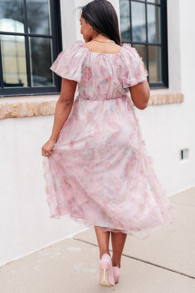 My Little Songbird Fluttersleeve Dress - Ruby Rebellion