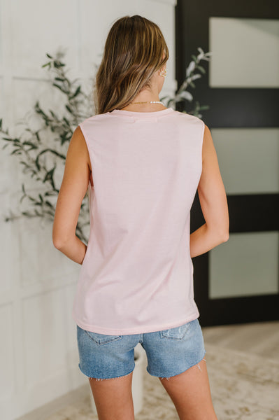 New Normal Pleat Detail Sleeveless Top in Pink - Ruby Rebellion
