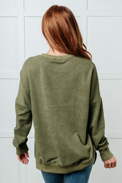 No Plain Jane Oversized Sweatshirt in Green - Ruby Rebellion