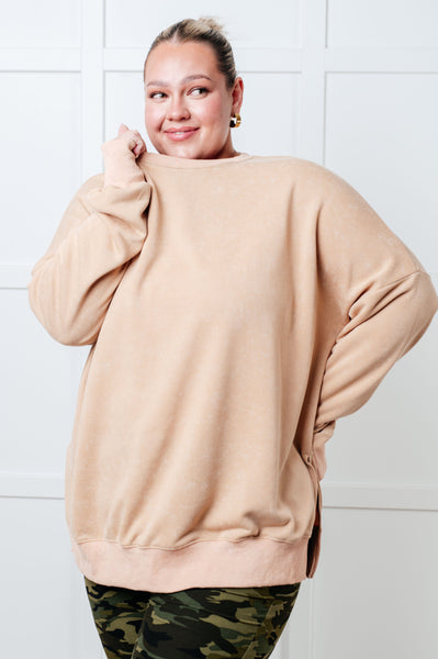 No Plain Jane Oversized Sweatshirt in Khaki - Ruby Rebellion