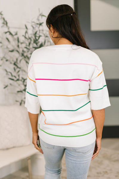 Normal Volume Striped Sweater - Ruby Rebellion