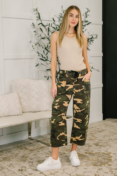 Now You See Me Camo Cargo Pants - Ruby Rebellion