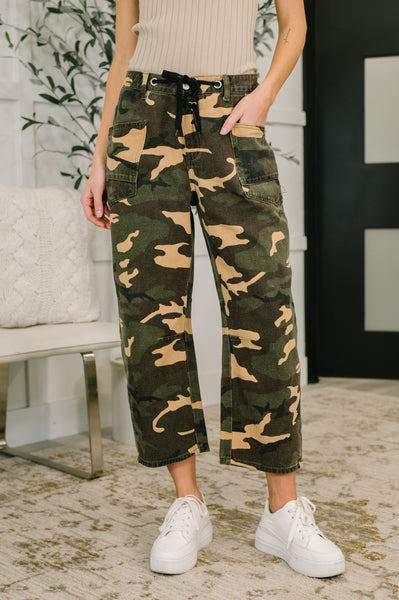 Now You See Me Camo Cargo Pants - Ruby Rebellion