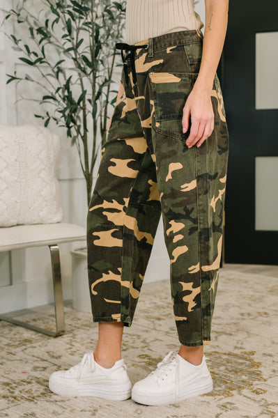 Now You See Me Camo Cargo Pants - Ruby Rebellion