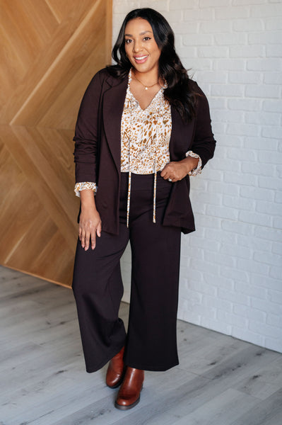 Office Safari Keyhole Tie Detail Blouse - Ruby Rebellion