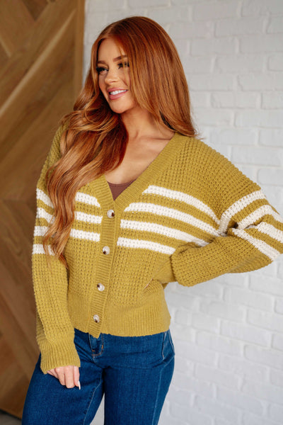 On Top of the World Striped Cardigan - Ruby Rebellion