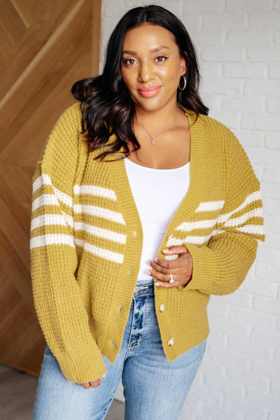 On Top of the World Striped Cardigan - Ruby Rebellion
