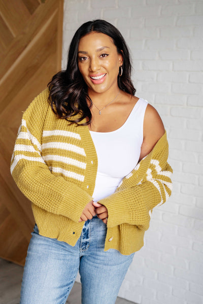 On Top of the World Striped Cardigan - Ruby Rebellion