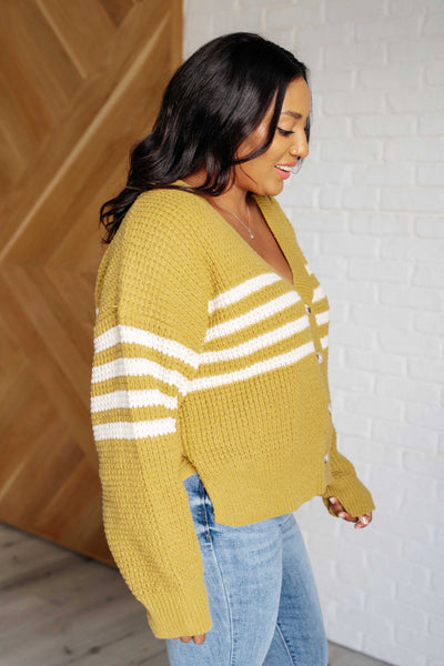 On Top of the World Striped Cardigan - Ruby Rebellion