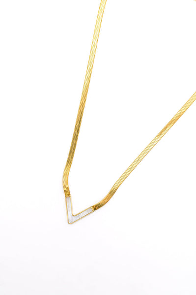 Pearl V Necklace - Ruby Rebellion