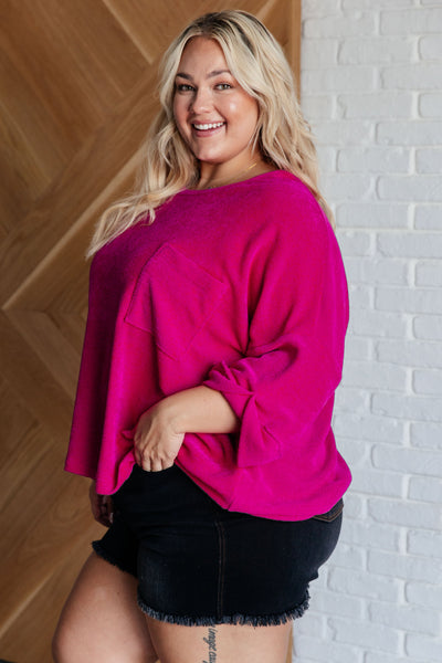 Pink Thoughts Chenille Blouse - Ruby Rebellion