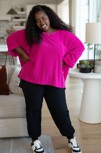 Pink Thoughts Chenille Blouse - Ruby Rebellion