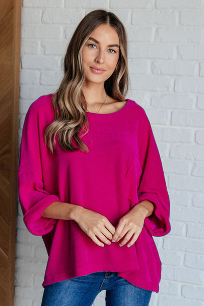 Pink Thoughts Chenille Blouse - Ruby Rebellion